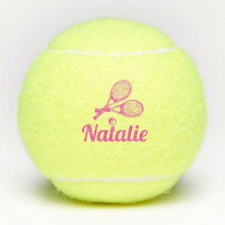 Pelotas De Tenis Personalized Elegant Script Name  Tennis Balls