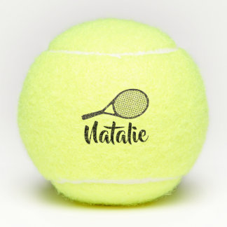 Pelotas De Tenis Personalized Elegant Script Name  Tennis Balls