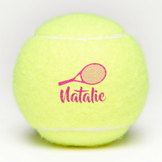 Pelotas De Tenis Personalized Elegant Script Name  Tennis Balls