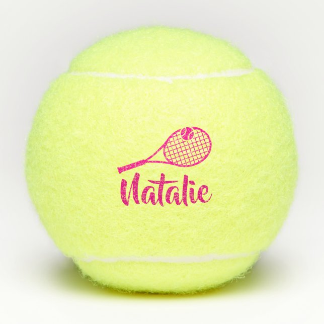 Pelotas De Tenis Personalized Elegant Script Name  Tennis Balls (Anverso)