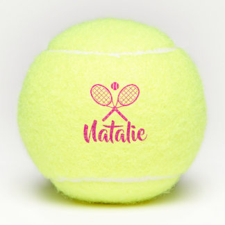 Pelotas De Tenis Personalized Elegant Script Name  Tennis Balls