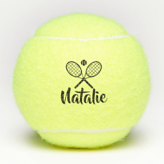 Pelotas De Tenis Personalized Elegant Script Name  Tennis Balls