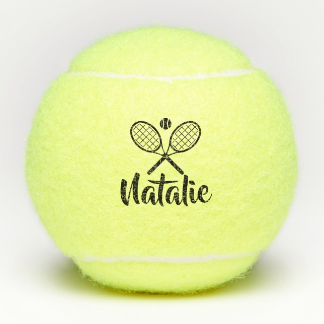 Pelotas De Tenis Personalized Elegant Script Name  Tennis Balls (Anverso)
