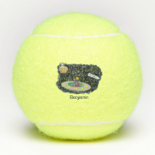 Pelotas De Tenis Pescado alegre lindo del ilustracion del personali