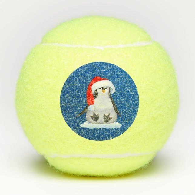 Pelotas De Tenis Pingüino navidad (Anverso)