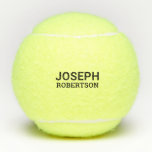 Pelotas De Tenis Primer apellido Monograma moderno personalizado<br><div class="desc">Bolas de tenis personalizadas impresas con nombre y apellido personalizado o texto con una tipografía moderna y simple de tipografía monograma de tenis. Cualquier jugador de tenis apreciaría el minimalista y elegante aspecto de estas bolas de práctica monogramadas.</div>