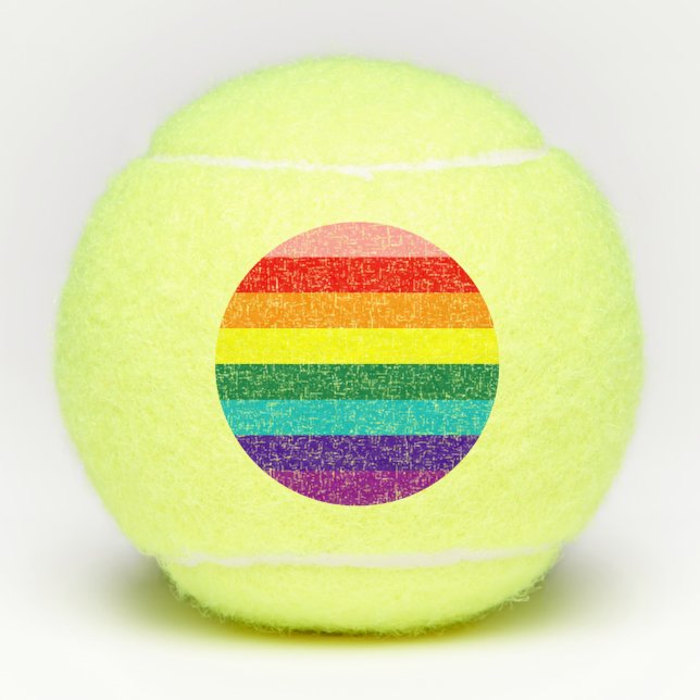 Pelotas De Tenis Primera bandera del orgullo arcoiris (Anverso)