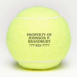 Pelotas De Tenis Propiedad Personalizada De