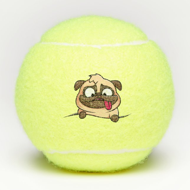 Pelotas De Tenis Pug (Anverso)