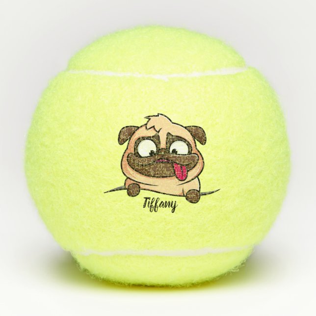 Pelotas De Tenis Pug (Anverso)