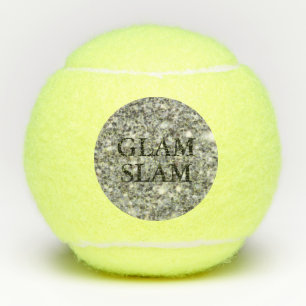 Pelotas De Tenis Purpurina plateado Glam Slam