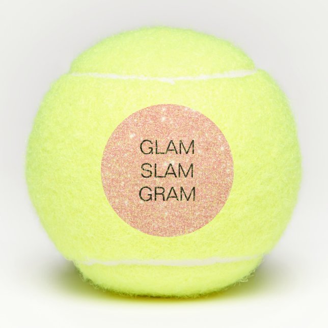 Pelotas De Tenis Purpurina rosa Glam Slam Gram (Anverso)