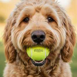 Pelotas De Tenis Recuerdo de boda con huella de pata de perro