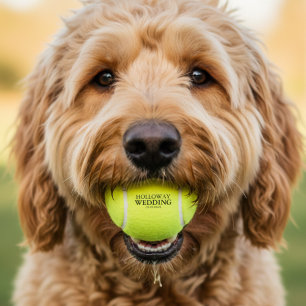 Pelotas De Tenis Recuerdo de boda con huella de pata de perro