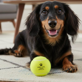Pelotas De Tenis Recuerdo de boda con huella de pata de perro