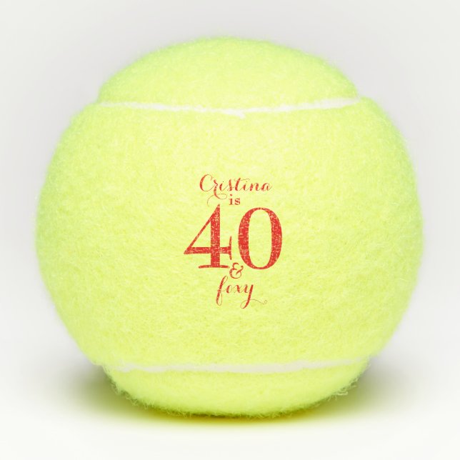 Pelotas De Tenis Red Personalizada 40 y Foxy (Anverso)