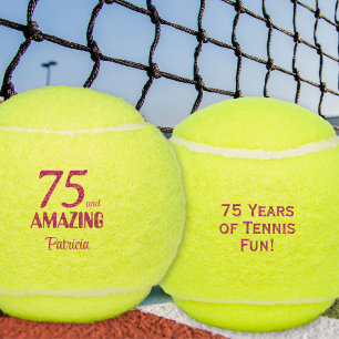 Pelotas De Tenis Regalo de cumpleaños de tenis rosa increíble 75