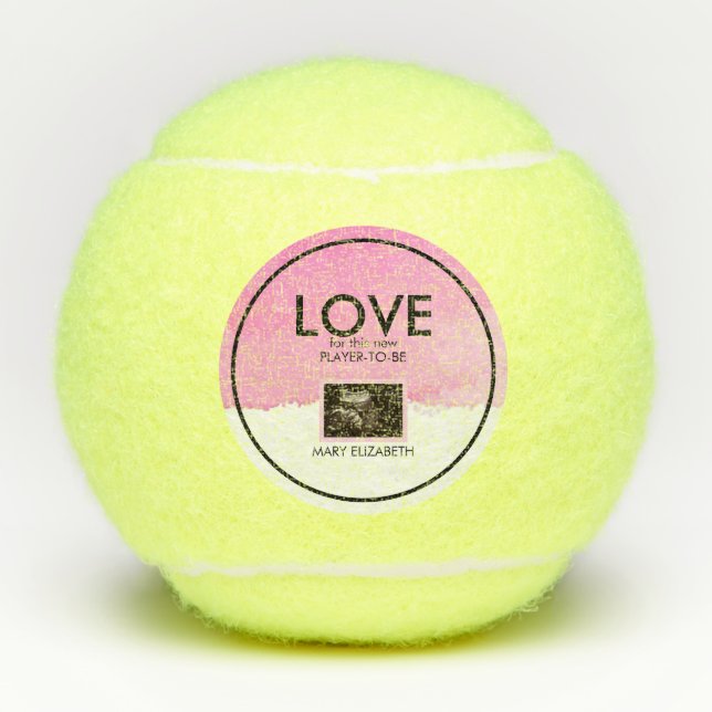 Pelotas De Tenis Regalo de foto de ultrasonido de embarazo de tenis (Anverso)
