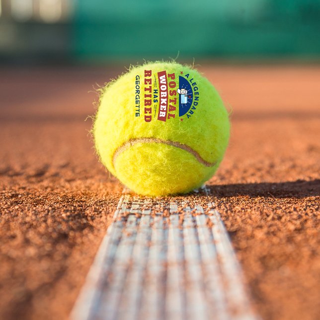 Pelotas De Tenis Retirando la mordaza de los trabajadores postales  (Retired Postal Worker Gag Retiring Personalized Tennis Balls)