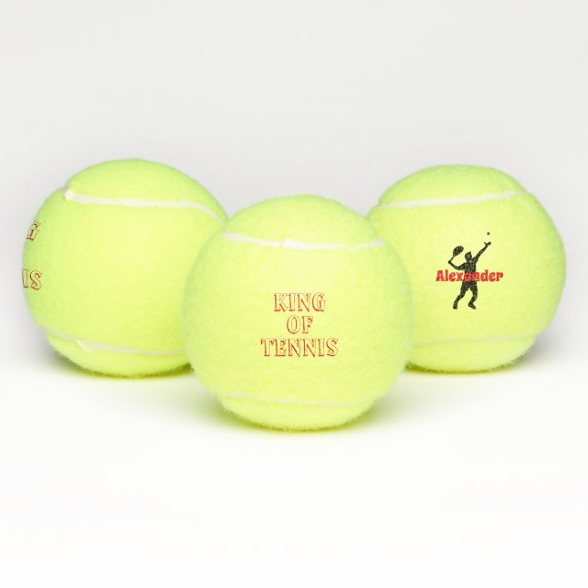 Pelotas De Tenis Rey del tenis personalizado  (Múltiples)