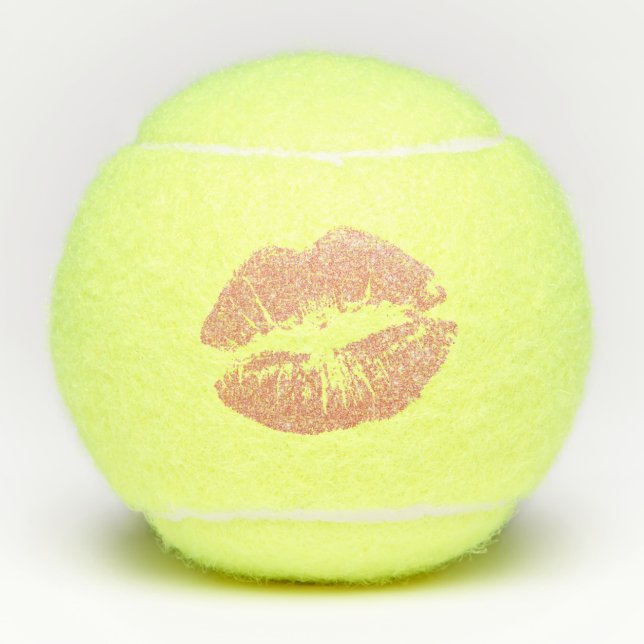 Pelotas de tenis rosadas de Penn de los labios (Anverso)