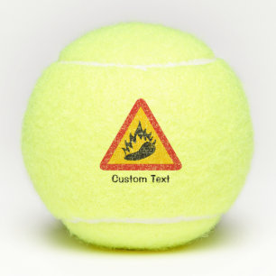 Pelotas De Tenis Rótulo de peligro de pimienta caliente