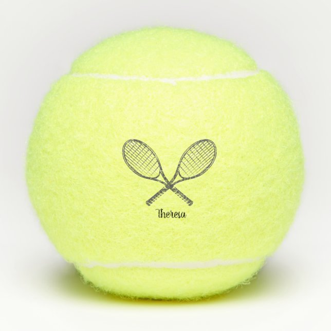 Pelotas De Tenis Salones de tenis con raquetas de tenis personaliza (Anverso)