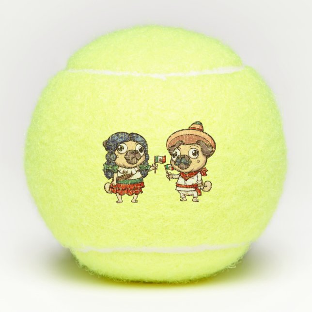 Pelotas De Tenis Salones de tenis de Cinco De Mayo (Anverso)