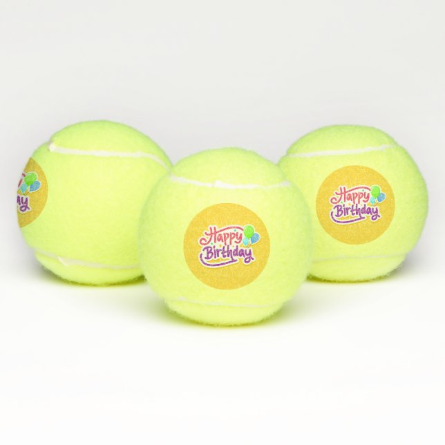 Pelotas De Tenis Saludo del feliz cumpleaños (Múltiples)