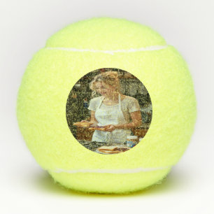Pelotas De Tenis Sándwich de mantequilla de maní y gelatina persona