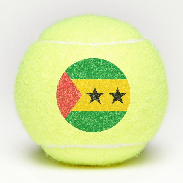 Pelotas De Tenis Sao Tome and Principe Flag (Anverso)