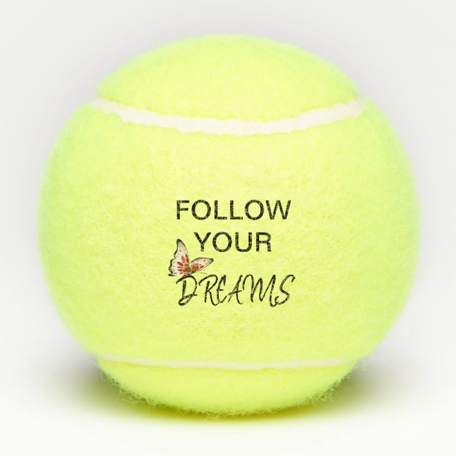 Pelotas De Tenis Seguir el inspirador de mariposa acuarela de tus s (Reverso)