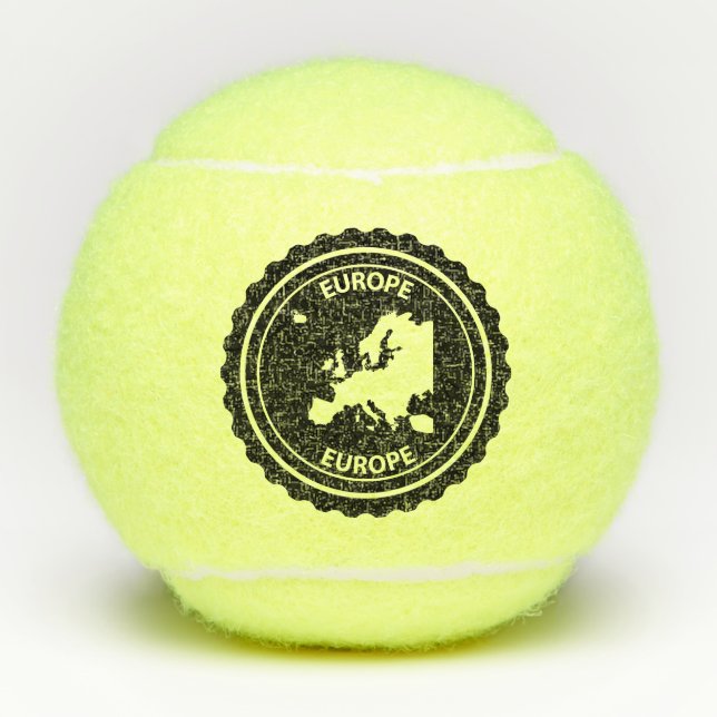 Pelotas De Tenis Sello de goma de Europa (Anverso)