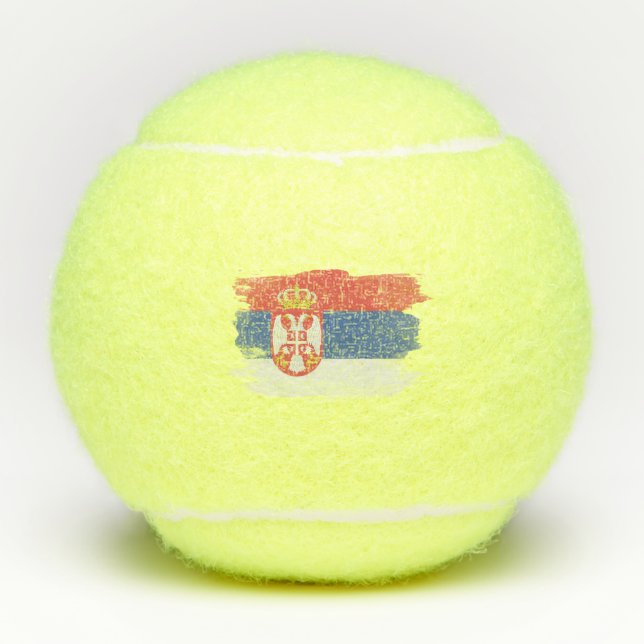 Pelotas De Tenis Serbia flag brush stroke, national flag (Anverso)