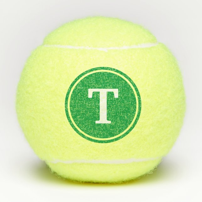 Pelotas De Tenis Serie de puntos verdes monograma (Anverso)