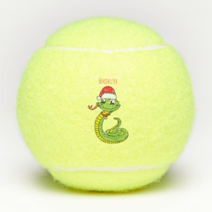 Pelotas De Tenis Serpiente verde suave con personalizado de sombrer