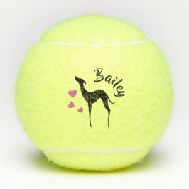 Pelotas De Tenis Silueta de perro de Greyhound de Italia