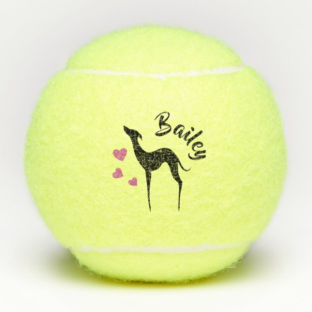 Pelotas De Tenis Silueta de perro de Greyhound de Italia (Anverso)