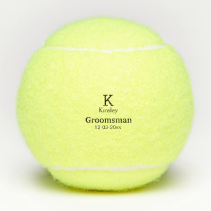 Pelotas De Tenis SIMPLE MINIMAL añada tu nombre personalizado groom