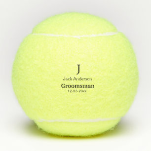 Pelotas De Tenis SIMPLE MINIMAL añada tu nombre personalizado groom