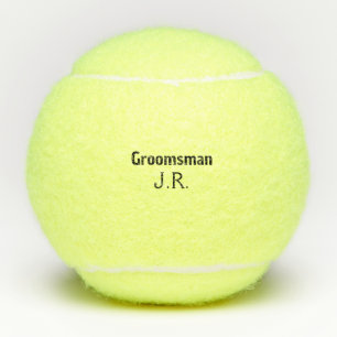 Pelotas De Tenis SIMPLE MINIMAL añada tu nombre personalizado groom
