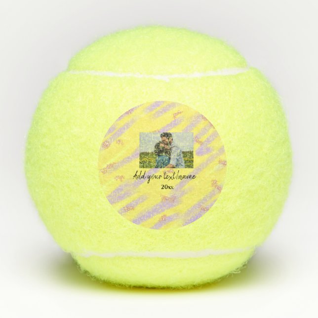 Pelotas De Tenis simple minimal customized name monogram text throw (Anverso)