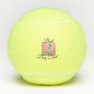Pelotas De Tenis Simple regalo de foto de perro con nombre en color