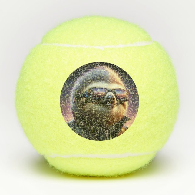 Pelotas De Tenis Sloth Cyberpunk (Anverso)