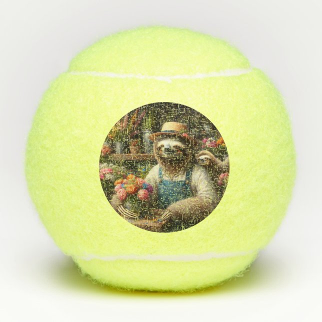 Pelotas De Tenis Sloth Florist (Anverso)