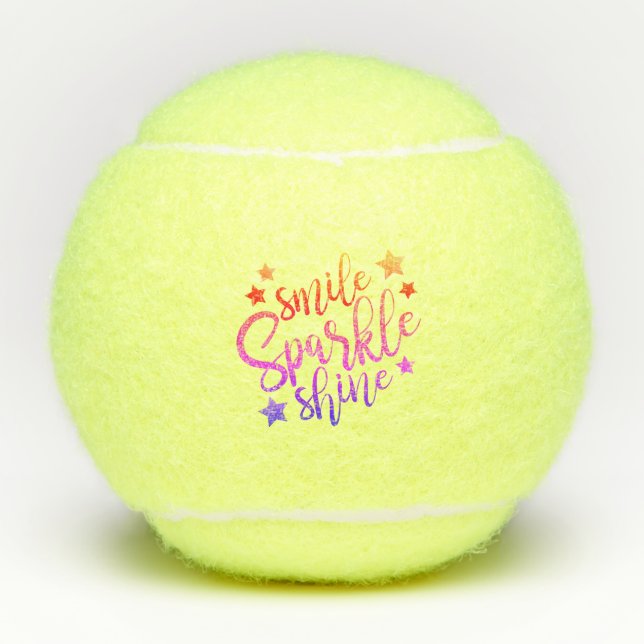 Pelotas De Tenis Smile Sparkle Shine Black Multi-Colour Cita (Anverso)