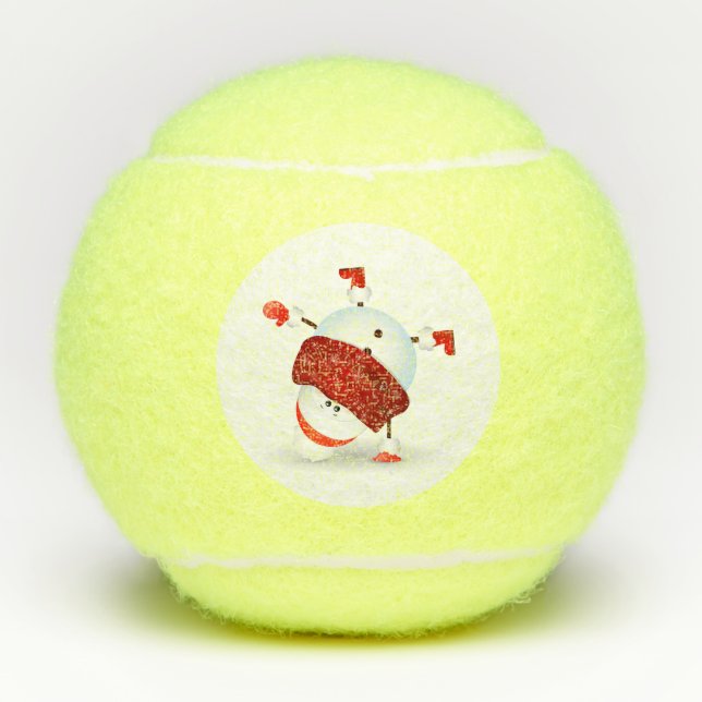 Pelotas De Tenis Snowman (Anverso)