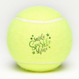 Pelotas De Tenis Sonrisa Sparkle Shine Green Cita Inspiradora
