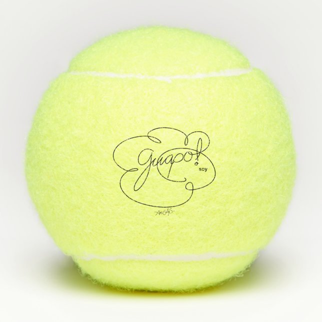 Pelotas De Tenis Soya GUAPO - Negrita CloudS Tennis Ball (Anverso)