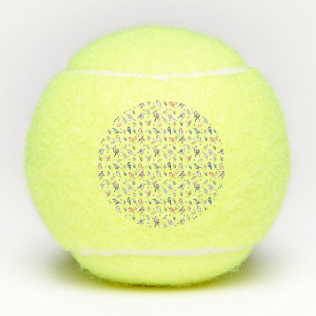 Pelotas De Tenis Spring Birds Pattern (Anverso)